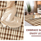 Ultra Soft Area Rug, Non Slip, Stain Resistant, Washable Area Rugs for Living Room, Bedroom, Sophisticated Warm Tones Geometry(Beige)