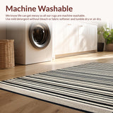 Ultra Soft Area Rug, Non Slip, Stain Resistant, Washable Area Rugs for Living Room, Bedroom, Trendy Dual-Tone Patterned Charm(Beige)