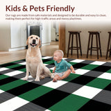 Elegant White Checkered Farmhouse Aesthetic(Green)