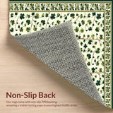 Delicate Green Leafy Print Style(Beige)