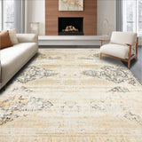 Chic Vintage Distressed Floral Elegance(Beige)