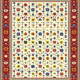Ultra Soft Area Rug, Non Slip, Stain Resistant, Washable Area Rugs for Living Room, Bedroom, Eclectic Bright Abstract Design(Red)