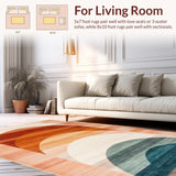 Ultra Soft Area Rug, Non Slip, Stain Resistant, Washable Area Rugs for Living Room, Bedroom, Rustic Earthy Tufted Aesthetic(Beige)