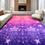 Ultra Soft Area Rug, Non Slip, Stain Resistant, Washable Area Rugs for Living Room, Bedroom, Glitter Gradient Cosmic Flair(Pink)