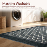 Ultra Soft Area Rug, Non Slip, Stain Resistant, Washable Area Rugs for Living Room, Bedroom, Premium Grey Commercial Entrance Area Rug With Rubber Border Protection(Gray)