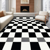 Ultra Soft Area Rug, Non Slip, Stain Resistant, Washable Area Rugs for Living Room, Bedroom, Dynamic Red and Black Contrast Design(Black)