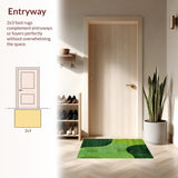 Contemporary Cozy Shag Design(Green)