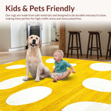Ultra Soft Area Rug, Non Slip, Stain Resistant, Washable Area Rugs for Living Room, Bedroom, Charming Novelty Animal Pattern(Yellow)