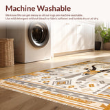 Ultra Soft Area Rug, Non Slip, Stain Resistant, Washable Area Rugs for Living Room, Bedroom, Chic Neutral Animal Motif(Beige)