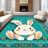 Elegant Minimalist Spring Rabbit(Blue)