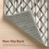 Ultra Soft Area Rug, Non Slip, Stain Resistant, Washable Area Rugs for Living Room, Bedroom, Artistic Gray Toned Distressed Elements(Gray)