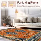 Ultra Soft Area Rug, Non Slip, Stain Resistant, Washable Area Rugs for Living Room, Bedroom, Extra Large Orange Area(Orange)