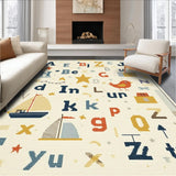 Charming Round Alphabet Play Design(Beige)