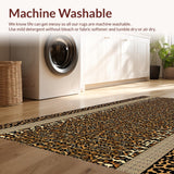 Ultra Soft Area Rug, Non Slip, Stain Resistant, Washable Area Rugs for Living Room, Bedroom, Elegant Brown Animal Print Style(Brown)