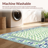 Ultra Soft Area Rug, Non Slip, Stain Resistant, Washable Area Rugs for Living Room, Bedroom, Inviting Round Shape with Animal Illustrations(Beige)