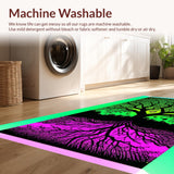 Ultra Soft Area Rug, Non Slip, Stain Resistant, Washable Area Rugs for Living Room, Bedroom, Dynamic Ethereal Art Deco(Black)