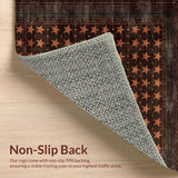 Ultra Soft Area Rug, Non Slip, Stain Resistant, Washable Area Rugs for Living Room, Bedroom, Warm Brown Textured Pattern(Brown)