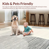 Ultra Soft Area Rug, Non Slip, Stain Resistant, Washable Area Rugs for Living Room, Bedroom, Luxurious Soft Animal Motif(Gray)