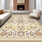 Ultra Soft Area Rug, Non Slip, Stain Resistant, Washable Area Rugs for Living Room, Bedroom, Abstract Animal Inspired Geometric(Beige)