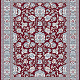Ultra Soft Area Rug, Non Slip, Stain Resistant, Washable Area Rugs for Living Room, Bedroom, Artful Abstract Color Contrast(Red)
