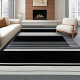 Ultra Soft Area Rug, Non Slip, Stain Resistant, Washable Area Rugs for Living Room, Bedroom, Stylish Coastal Reversible Rug Design(Gray)