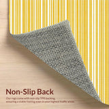 Ultra Soft Area Rug, Non Slip, Stain Resistant, Washable Area Rugs for Living Room, Bedroom, Vibrant Multi-Stripe Aesthetic(Yellow)