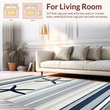 Artistic Grey and White Stripe Blend(Blue)