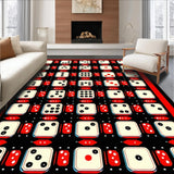 Ultra Soft Area Rug, Non Slip, Stain Resistant, Washable Area Rugs for Living Room, Bedroom, Dynamic Red and Black Scheme(Red)