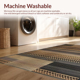 Ultra Soft Area Rug, Non Slip, Stain Resistant, Washable Area Rugs for Living Room, Bedroom, Vintage Inspired Cowhide Style Statement(Black)