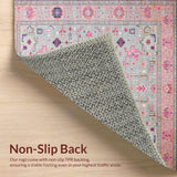 Ultra Soft Area Rug, Non Slip, Stain Resistant, Washable Area Rugs for Living Room, Bedroom, Soft Pastel Geometric Aesthetic(Gray)