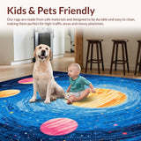 Celestial Cartoon Cosmos Motif(Blue)