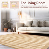 Artisan Crafted Checkerboard Area With Harmonious Neutral Design(Beige)