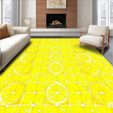 Ultra Soft Area Rug, Non Slip, Stain Resistant, Washable Area Rugs for Living Room, Bedroom, Eclectic Color Splash Composition(Yellow)