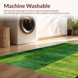 Ultra Soft Area Rug, Non Slip, Stain Resistant, Washable Area Rugs for Living Room, Bedroom, 3D Botanical Oasis Aesthetic(Green)