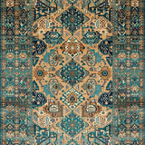 Ultra Soft Area Rug, Non Slip, Stain Resistant, Washable Area Rugs for Living Room, Bedroom, Artistic Vintage Tiled Arrangement(Beige)