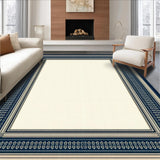Navy Blue Geometric Harmony(Beige)