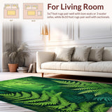 Ultra Soft Area Rug, Non Slip, Stain Resistant, Washable Area Rugs for Living Room, Bedroom, Elegant Rich Green Modern Aesthetic(Green)