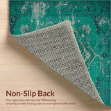 Ultra Soft Area Rug, Non Slip, Stain Resistant, Washable Area Rugs for Living Room, Bedroom, Sophisticated Green-Blue Harmony(Blue)
