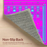 Ultra Soft Area Rug, Non Slip, Stain Resistant, Washable Area Rugs for Living Room, Bedroom, Enchanting Colorful Lattice Wonderland(Pink)