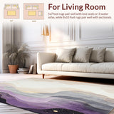 Ultra Soft Area Rug, Non Slip, Stain Resistant, Washable Area Rugs for Living Room, Bedroom, Cosmic Swirl Area Nebula Inspired Home Decor Accent(Purple)