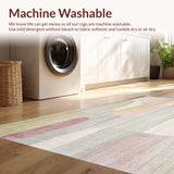 Ultra Soft Area Rug, Non Slip, Stain Resistant, Washable Area Rugs for Living Room, Bedroom, Contemporary Neutral Area With Artistic Blended Hues and Faded Shapes(Gray)