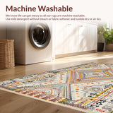 Ultra Soft Area Rug, Non Slip, Stain Resistant, Washable Area Rugs for Living Room, Bedroom, Warm Earthy Textured Weave(White)