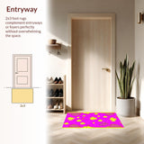Cheerful Yellow Minimalist Design(Pink)