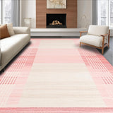 Ultra Soft Area Rug, Non Slip, Stain Resistant, Washable Area Rugs for Living Room, Bedroom, Calming Soft Pink Rounded Patterns(Pink)