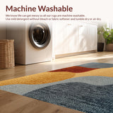 Ultra Soft Area Rug, Non Slip, Stain Resistant, Washable Area Rugs for Living Room, Bedroom, Modern Brown Gray Bedroom Plush Swirl Carpet(Gold)
