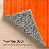 Ultra Soft Area Rug, Non Slip, Stain Resistant, Washable Area Rugs for Living Room, Bedroom, Modern Bold Solid Appeal(Orange)