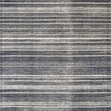 Ultra Soft Area Rug, Non Slip, Stain Resistant, Washable Area Rugs for Living Room, Bedroom, Distinctive Linear Pattern Rug Black and White Accent Piece(Gray)