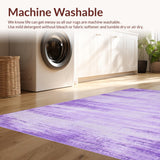 Ultra Soft Area Rug, Non Slip, Stain Resistant, Washable Area Rugs for Living Room, Bedroom, Artistic Fluid Ombre Effect(Purple)