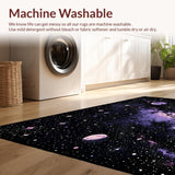 Ultra Soft Area Rug, Non Slip, Stain Resistant, Washable Area Rugs for Living Room, Bedroom, Colorful Night Sky Aesthetic(Purple)