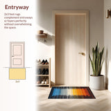 Ultra Soft Area Rug, Non Slip, Stain Resistant, Washable Area Rugs for Living Room, Bedroom, Elegant Earthy Tones Decorative Piece(Orange)